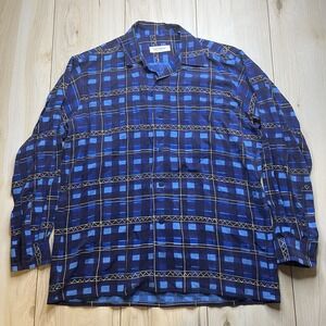 Equipment VTG Silk Button Up Shirt Short Sleeve Mens Small RARE Made In France